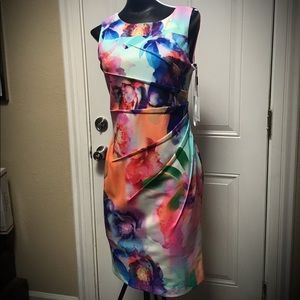 Calvin Klein Women’s Floral Scuba Sheath NWT SZ 8